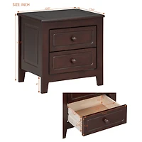 Streamdale Mid-Century Nightstand with Drawer