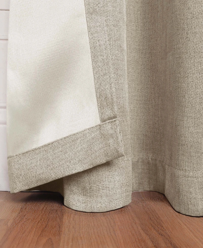 Superior Linen-Inspired Classic Room Darkening Modern Fade Resistant 2-Piece Curtain Set with Rod Pocket, 26" X 63"