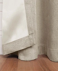 Superior Linen-Inspired Classic Room Darkening Modern Fade Resistant 2-Piece Curtain Set with Rod Pocket, 26" X 63"
