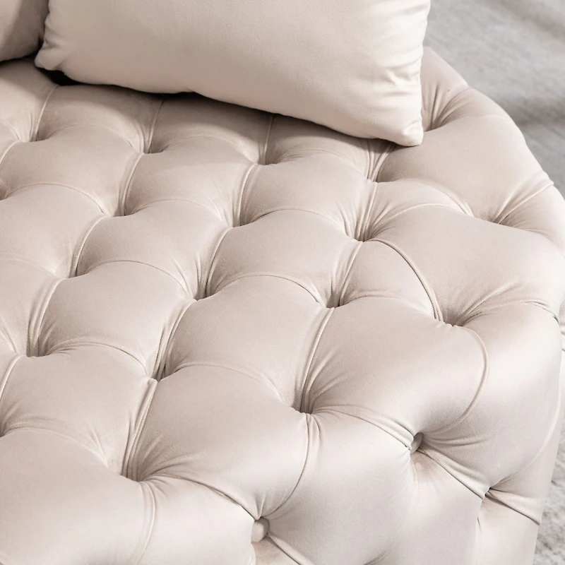 Simplie Fun Accent Chair Classical Barrel Chair For Living Room Modern Leisure Sofa Chair