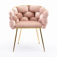 Simplie Fun Modern Luxury Velvet Single Sofa Chair Set for Lazy Person