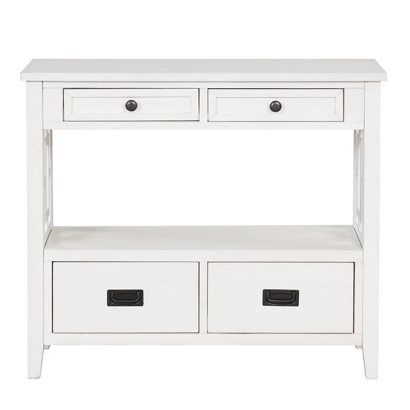 Streamdale 36" Farmhouse Console Table with Drawers and Shelf