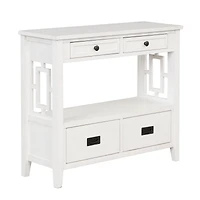 Streamdale 36" Farmhouse Console Table with Drawers and Shelf