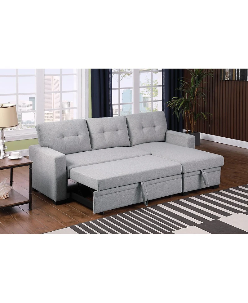 Streamdale Upholstered Pull Out Sectional Sofa With Chaise