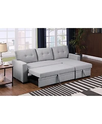Streamdale Upholstered Pull Out Sectional Sofa With Chaise