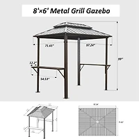 Streamdale Premium Aluminum Bbq Gazebo (Brown)