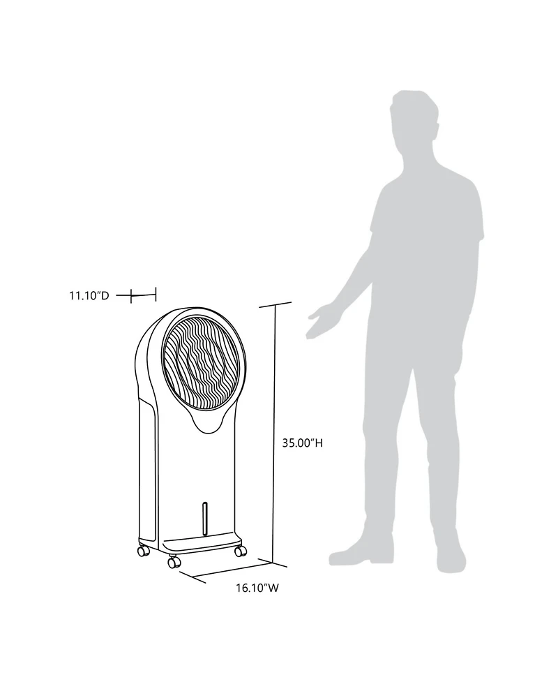 Newair Evaporative Air Cooler and Portable Cooling Fan, 470 Cfm with Cyclone Circulation and Energy Efficient Eco-Friendly Cooling, 3 Fan Speeds, 3 Mo