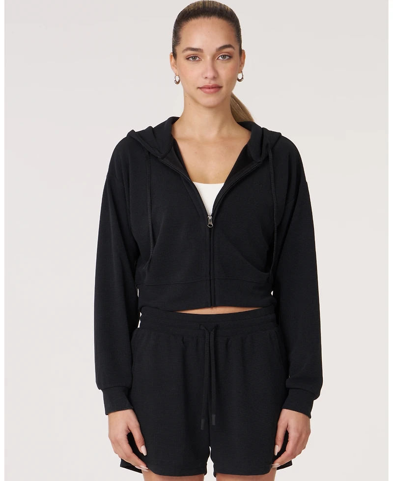 Rebody Active Women's Retreat Waffle Zip Up Jacket