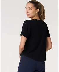 Rebody Active Women's Essentials V Neck Short Sleeve Top