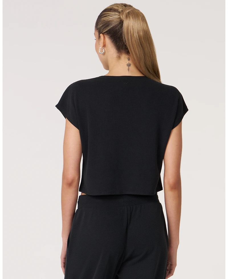 Rebody Active Women's Retreat Pocket Waffle Tee