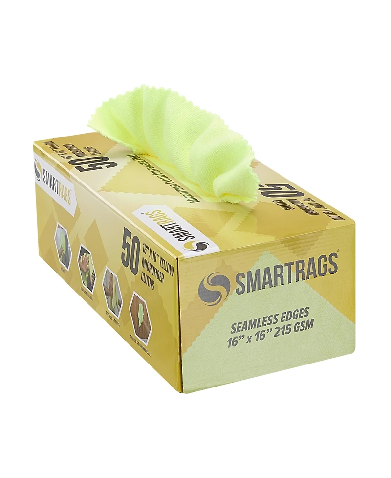 Arkwright Home Arkwright SmartRags Xl Microfiber Cleaning Cloths (Box of 50), 35 Grams, 16x16, Reusable, Multi-Purpose, Color Options