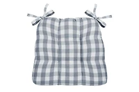 Kate Aurora Country Living Gingham Plaid Checkered Farmhouse Chair Cushion Pads