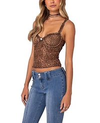 Edikted Women's Lidia Sheer Mesh Bra Top