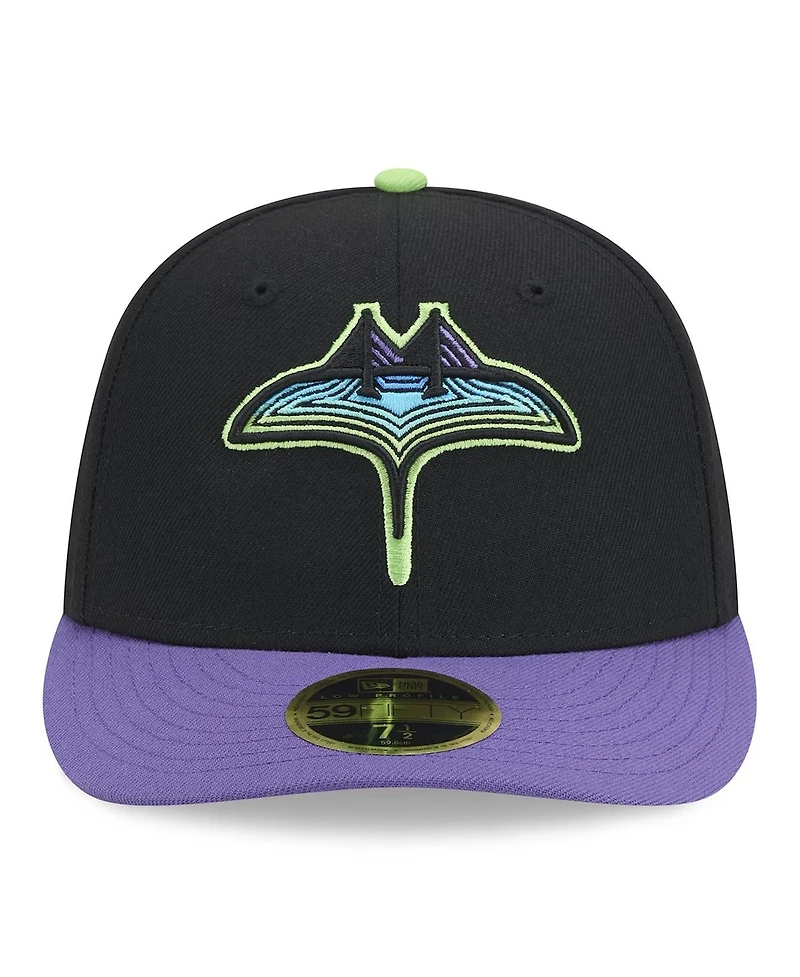 New Era Men's Black Tampa Bay Rays 2024 City Connect Low Profile 59FIFTY Fitted Hat