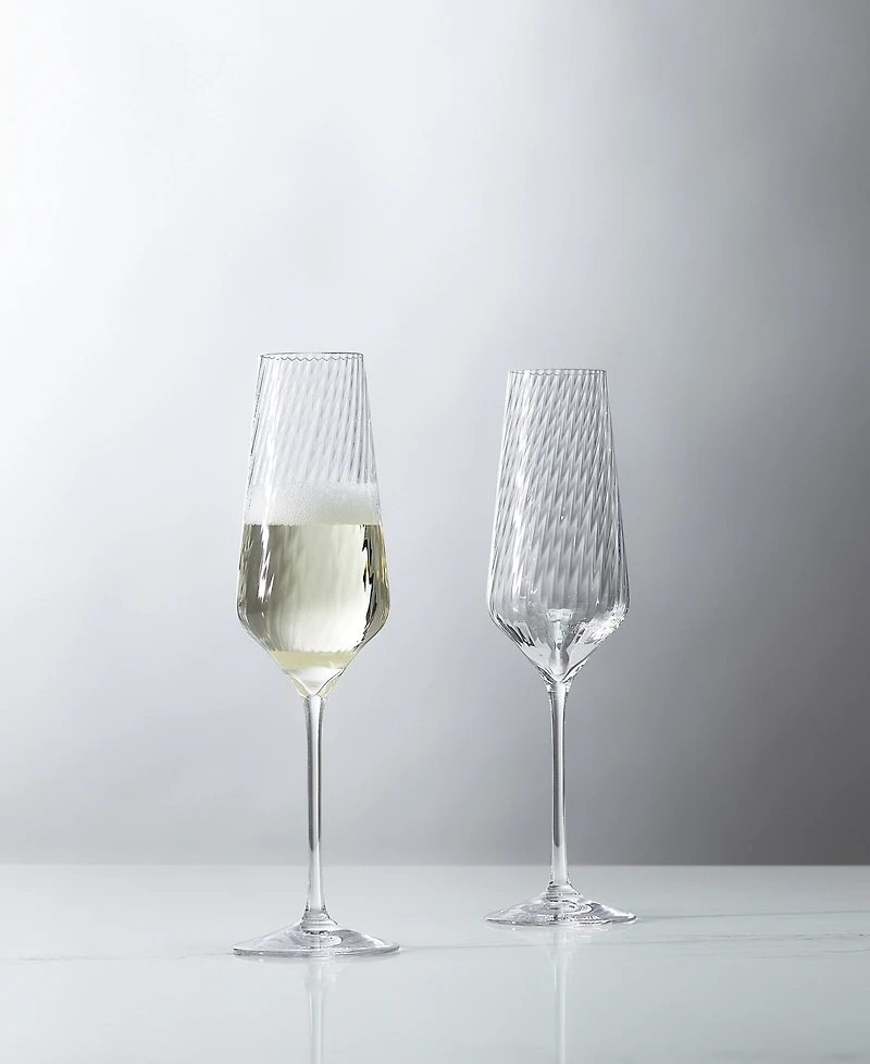 Vera Wang Wedgwood Swirl Flute Glass, Set of 2