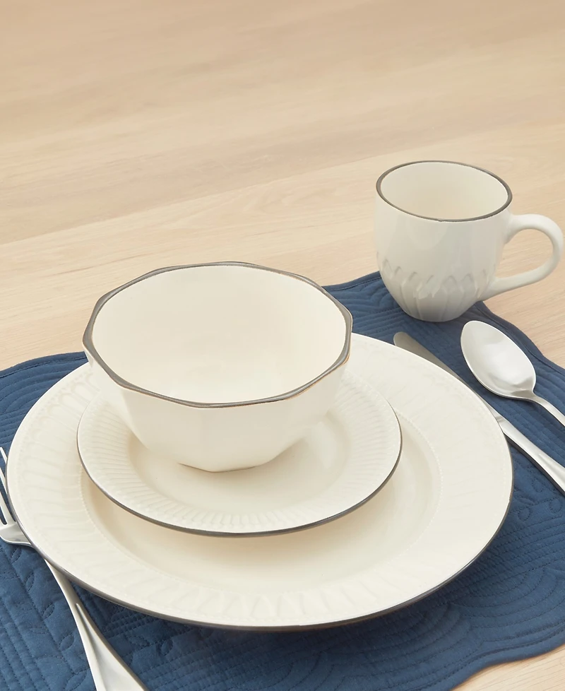 Baum Belle Ivory 16 Pc. Dinnerware Set, Service for 4