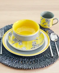 Baum Sunny Floral 16 Pc. Dinnerware Set, Service for 4