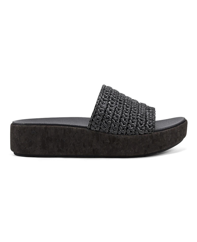 Earth Women's Sachan Woven Band Slip-On Platform Sandals