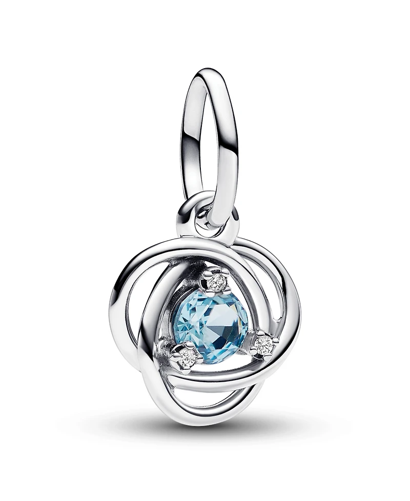 Pandora Sterling Silver Birthday Circle Stone Dangle Charm
