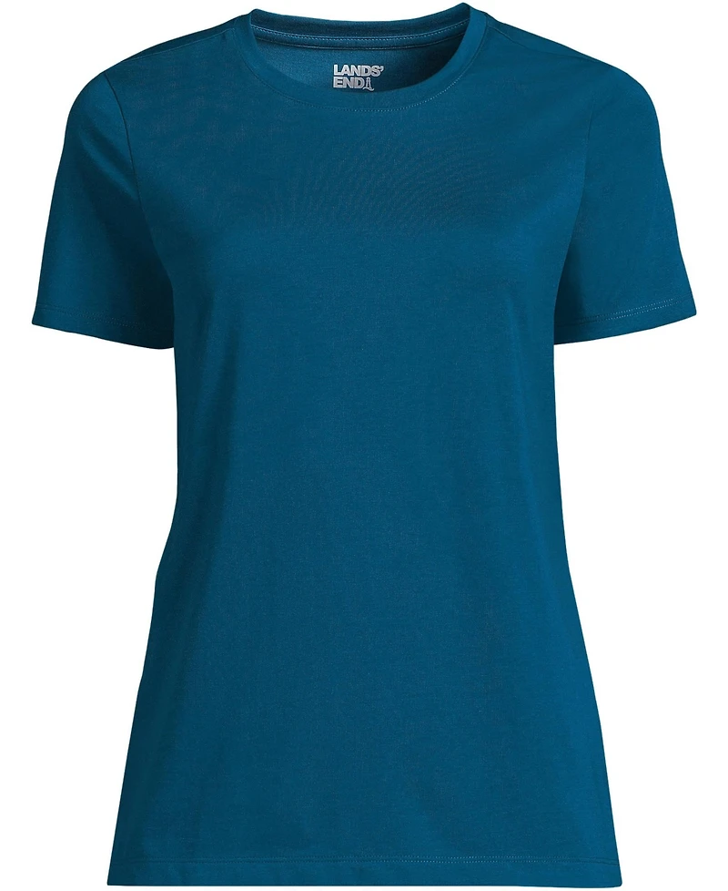 Lands' End Women's Tall Relaxed Supima Cotton Crew Neck T-Shirt