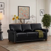 Streamdale Furniture Classic Living Room Nails Sofa Faux Leather