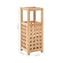 vidaXL Umbrella Stand Solid Walnut Wood 7.1"x7.1"x19.7"