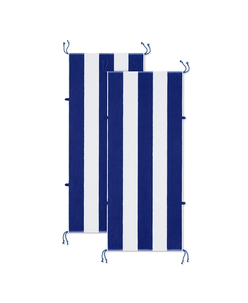 Arkwright Home Tie & Dry Beach Towel (2 Pack), 30x70 in, Soft Ring Spun Cotton, Color Options