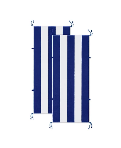 Arkwright Home Tie & Dry Beach Towel (2 Pack), 30x70 in, Soft Ring Spun Cotton, Color Options