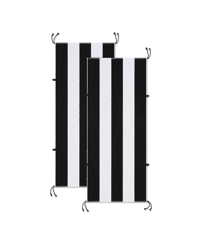 Arkwright Home Tie & Dry Beach Towel (2 Pack), 30x70 in, Soft Ring Spun Cotton, Color Options
