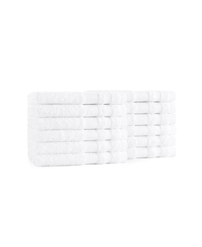 Arkwright Home Magellan Washcloths (12 Pack), 13x13 in., Soft Ring Spun Cotton, White