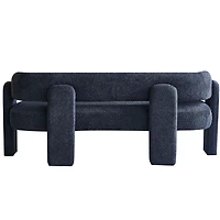 Streamdale 75.59" Wide Boucle Upholstery Modern Sofa For Living Room Dark Grey