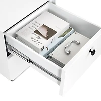 Simplie Fun Nightstand Cabinet with 2 Drawers & Circular Handle