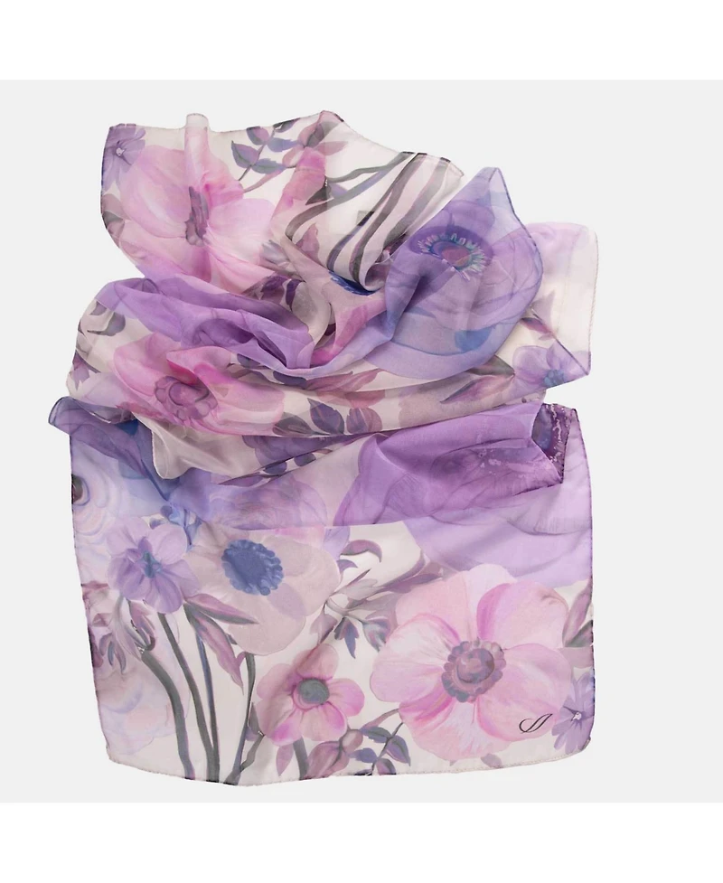Campo de' Fiori - Long Sheer Silk Scarf for Women