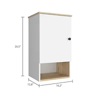Streamdale Kensington 1-Shelf Medicine Cabinet Light Oak And White