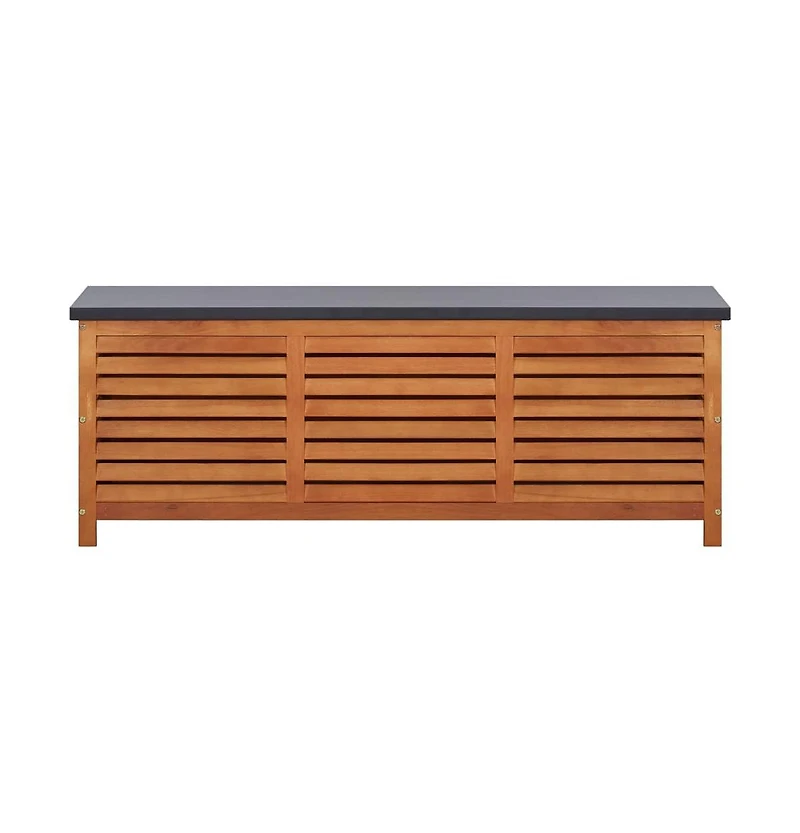 vidaXL Patio Storage Box 59.1"x19.7"x21.7" Solid Wood Eucalyptus