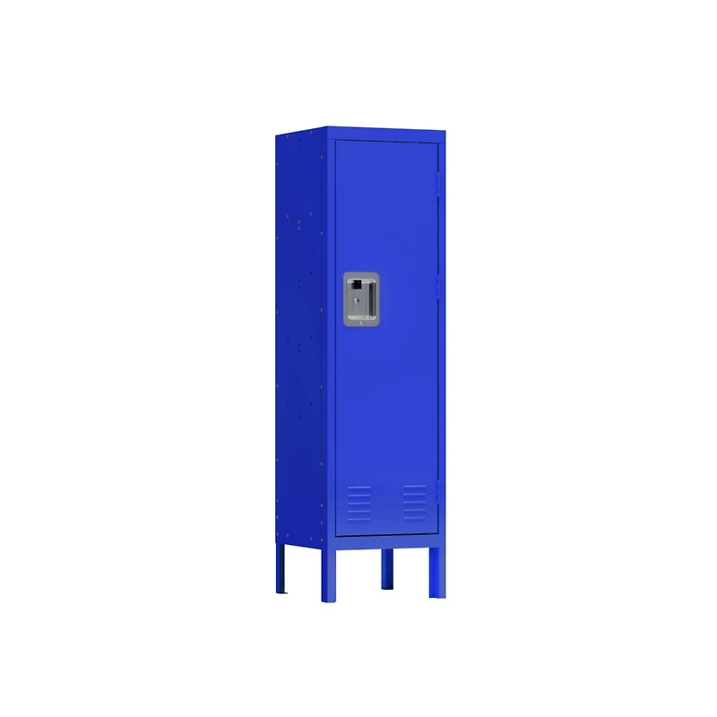 Streamdale Furniture Retro-Style Metal Locker in Blue for Various Spaces