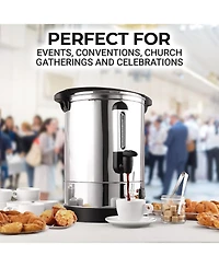 Premium Stainless Steel LargeCommercial Coffee Urn (50 Cup)