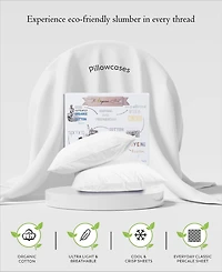 Purity Home Ultra-Light Cool Crisp 100% Cotton Percale Pillowcase Pair, King