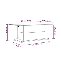 vidaXL Coffee Table Concrete Gray 40.2"x21.9"x15.7" Engineered Wood