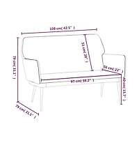 vidaXL Bench Dark Green 42.5"x31.1"x31.1" Velvet