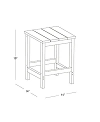 WestinTrends 3-Piece Outdoor Patio Adirondack Coffee Table and Side Set