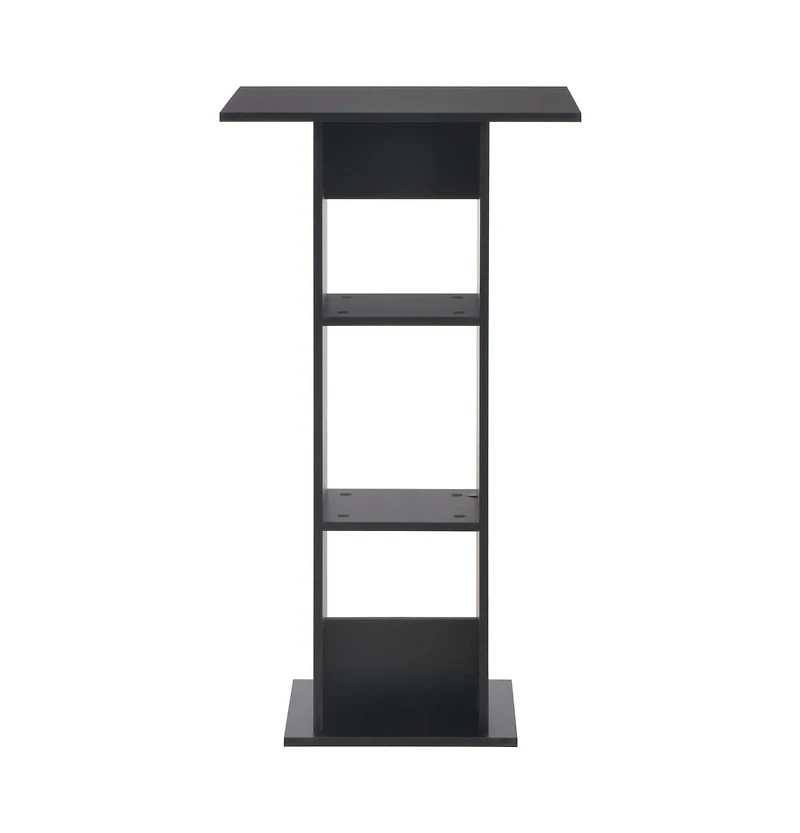 vidaXL Bar Table Black 23.6"x23.6"x43.3"