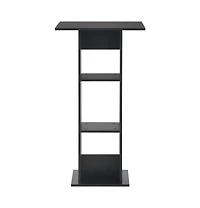 vidaXL Bar Table Black 23.6"x23.6"x43.3"