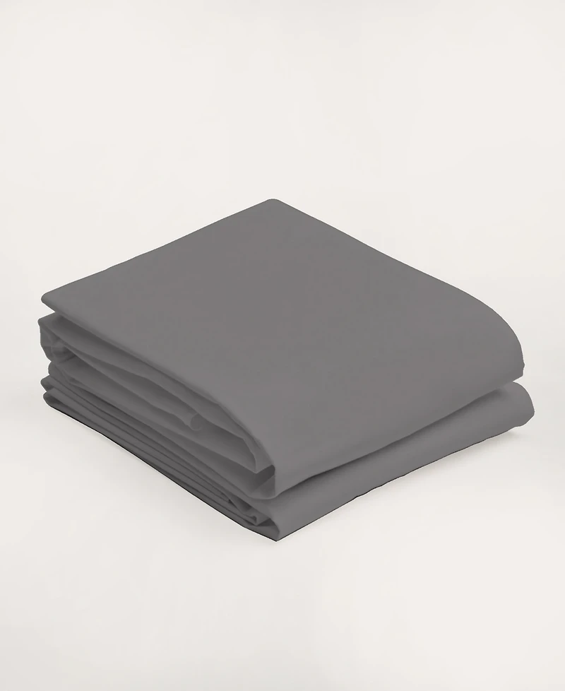 Purity Home 300 Thread Count Brushed Cotton Percale Pillowcase Pair, King