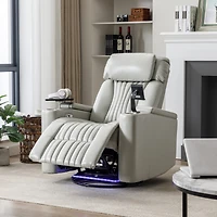 Soft living room chair with hidden features