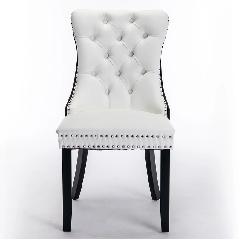 Streamdale Furniture Contemporary Pu & Velvet Dining Chair Set