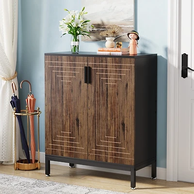 Tribesigns Shoe Cabinet with Doors, 20 Pairs Entryway Shoe Storage Cabinet with Shelves, 5-Tier Modern Free Standing Shoe Racks Storage Organizer for
