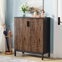 Tribesigns Shoe Cabinet with Doors, 20 Pairs Entryway Shoe Storage Cabinet with Shelves, 5-Tier Modern Free Standing Shoe Racks Storage Organizer for