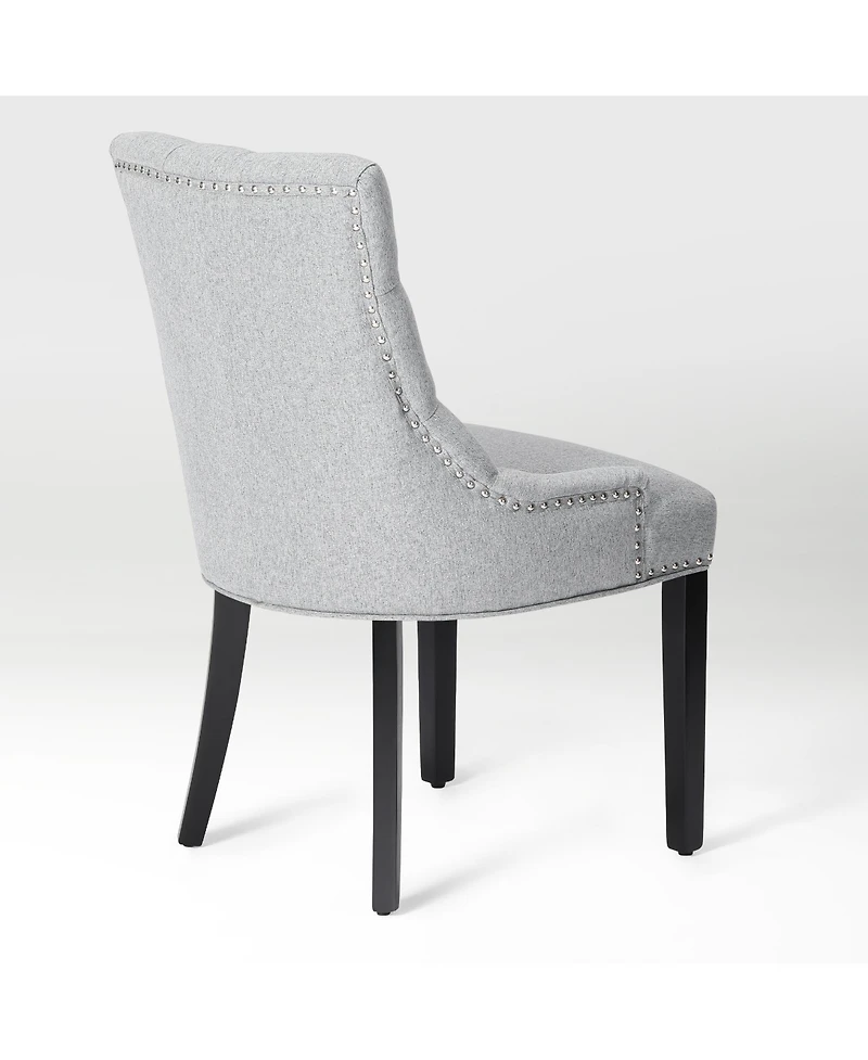 WestinTrends Upholstered Wingback Button Tufted Dining Chair