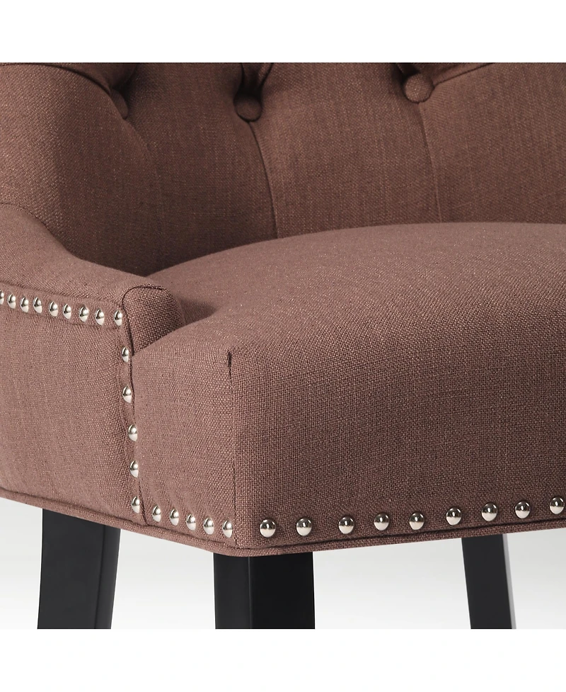 WestinTrends Upholstered Wingback Button Tufted Dining Chair